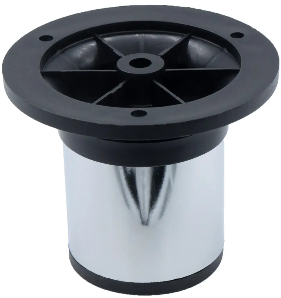 Регилируемая ножка дивана 50*0,8*60мм, хромированная