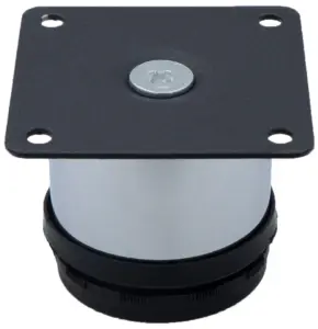 Опора для дивана, 50*0,6*50 мм с черной пластиной 65*65*1,4 хром