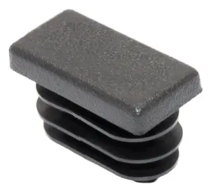 Заглушка пластиковая прямоугольная 10х20 мм, внутренняя, черная