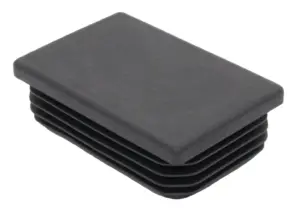 Заглушка пластиковая прямоугольная для труб 40х60 мм, черная