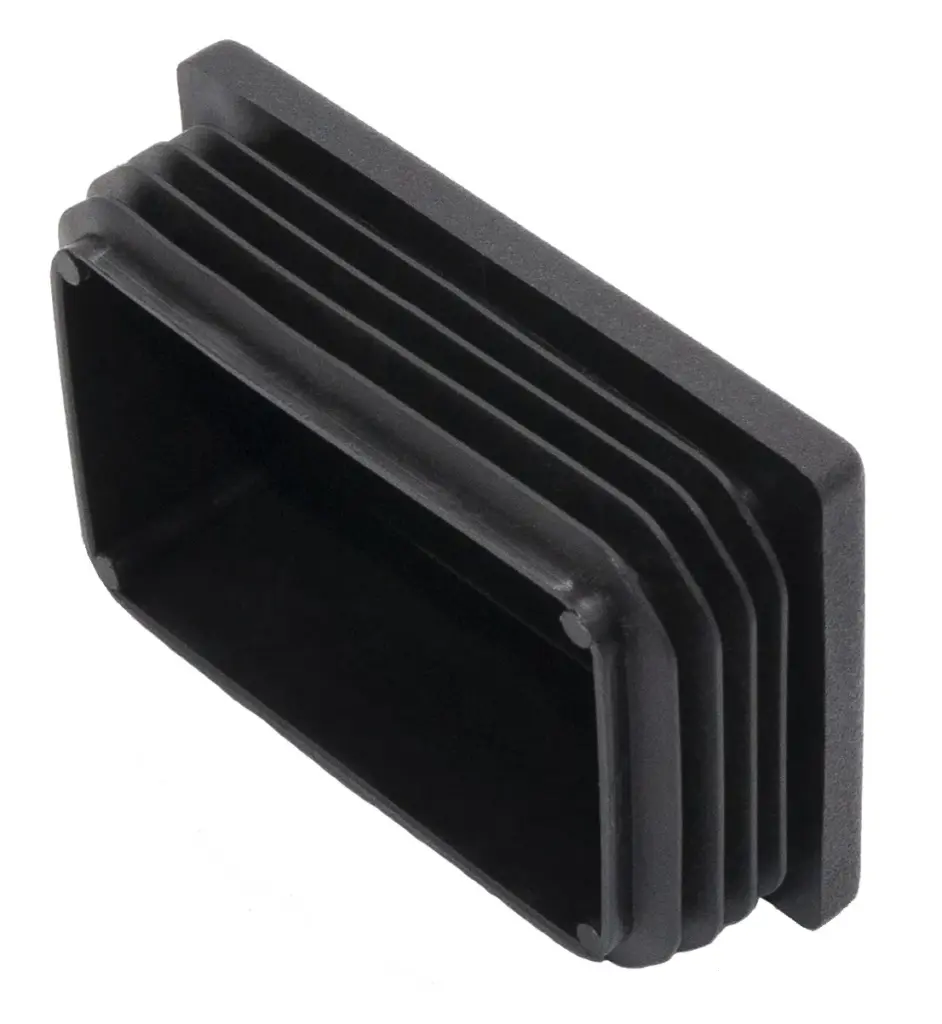 Заглушка пластиковая прямоугольная для труб 40х60 мм, черная