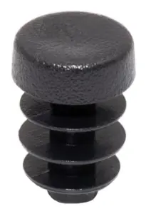 Заглушка пластиковая круглая Ø10 мм, с плоской шляпкой, черная