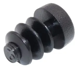 Заглушка пластиковая круглая Ø10 мм, с плоской шляпкой, черная