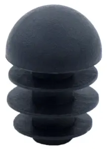 Заглушка круглая Ø16 мм сферическая с рад. ребрами, серия ILTT 16СФЧН-16СЧН, черная