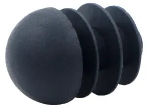 Заглушка круглая Ø16 мм сферическая с рад. ребрами, серия ILTT 16СФЧН-16СЧН, черная