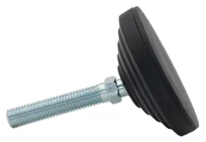 Опора регулируемая шарнирная М14х80 D80 мм, противоскользящяя, черная