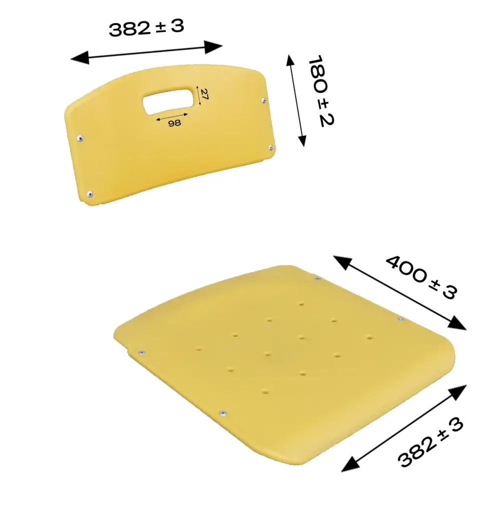 Комплект Plywood спинка, сиденье 400, цвет Жёлтый
