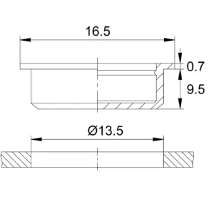 Пробка пласт. универс. под отвер.Ø13,5 мм, Серия ST, бесцветная