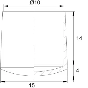 Заглушка пластиковая круглая Ø10, наружная, черная