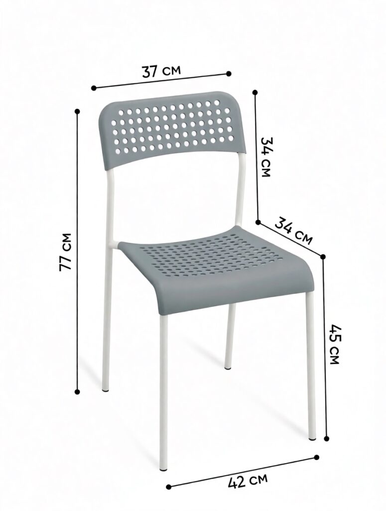 Стул универсальный IVK каркас белый