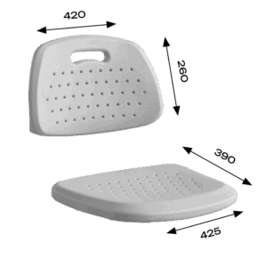 Комплект Ergonomic спинка, сиденье 390*425, цвет серый