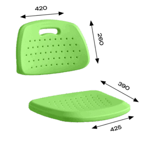 Комплект Ergonomic спинка, сиденье 390*425, цвет гусеница