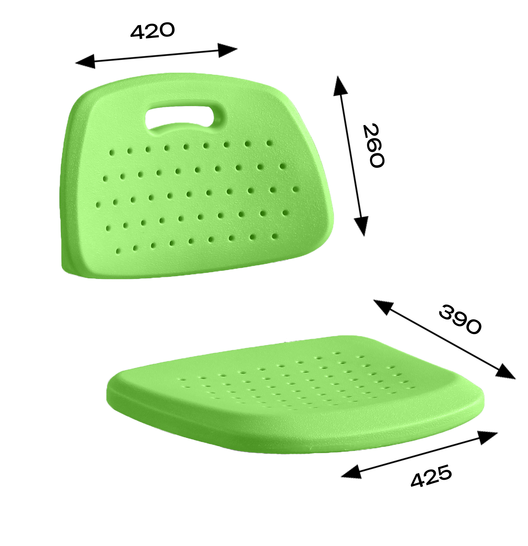 Комплект Ergonomic спинка, сиденье 390*425, цвет гусеница