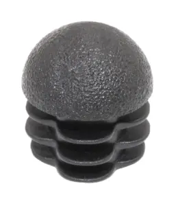 Заглушка круглая Ø16 мм, полусф. с радиальными ребрами, серия ILTS-16СКЧН, коричневая (16ПСКЧН)