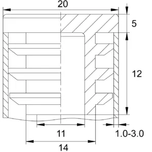Заглушка квадратная для труб 20х20 мм, люм. зеленый (20-20П-6038Н)