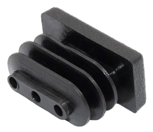 Заглушка пластиковая прямоугольная 10х20 мм, внутренняя, серая