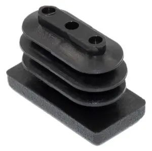 Заглушка пластиковая прямоугольная 10х20 мм, внутренняя, серая