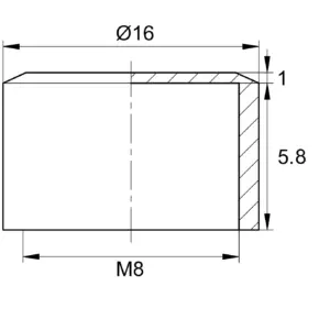 Колпачок пластиковый на болт/гайку М8, темно-серый