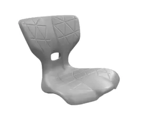 Монолитное сидение-спинка пластиковое Ковш Акула, цвет серый