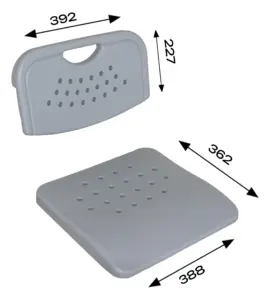 Комплект Square спинка, сиденье, цвет темно серый RAL7046