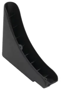 Угловой подпятник пластиковый для круглых и овальных труб с d 25мм, белый