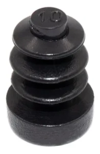 Заглушка пластиковая круглая Ø10 мм, с плоской шляпкой, белая