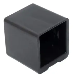Опора наконечник пластиковый для труб квадратного сечения 25*25, наружная, черная