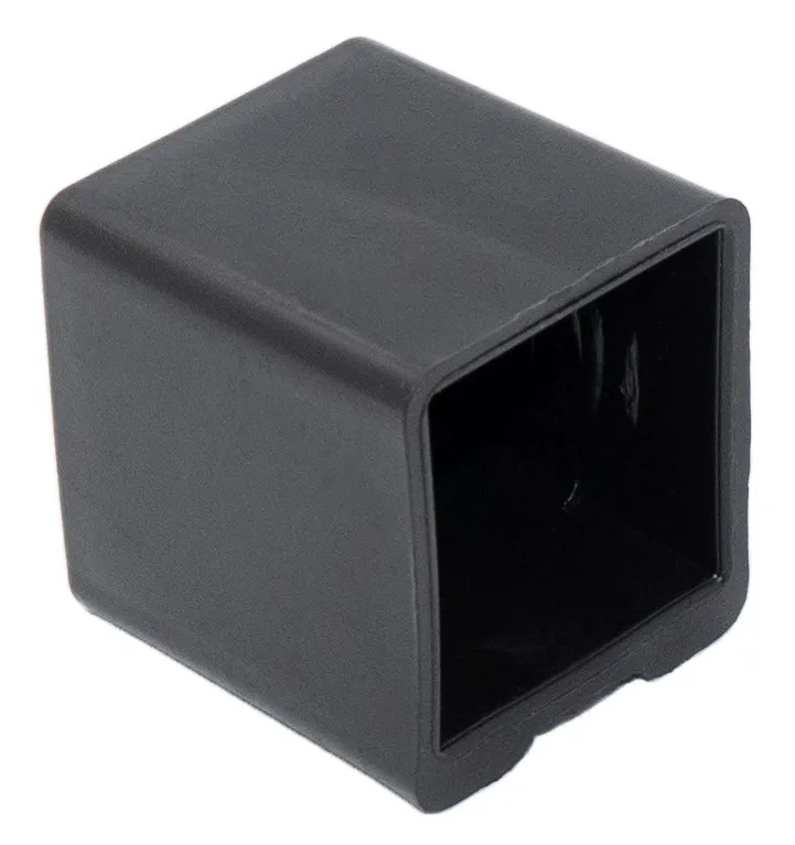 Опора наконечник пластиковый для труб квадратного сечения 25*25, наружная, черная