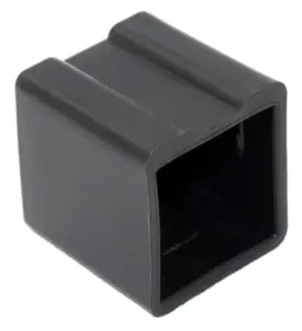 Опора наконечник пластиковый для труб квадратного сечения 25*25, наружная, черная