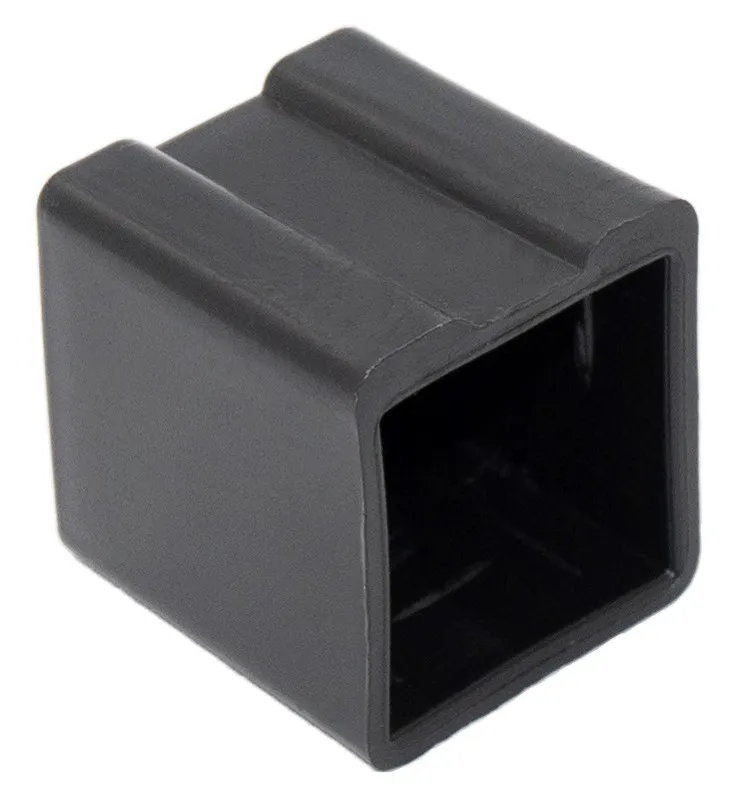 Опора наконечник пластиковый для труб квадратного сечения 25х25 наружная серая