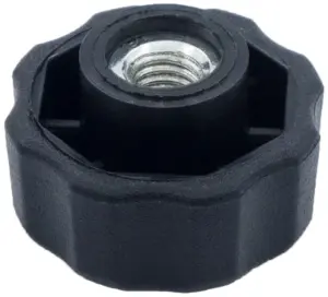 Барашек 25мм, М6 (комплект), с 2 гайками, черный