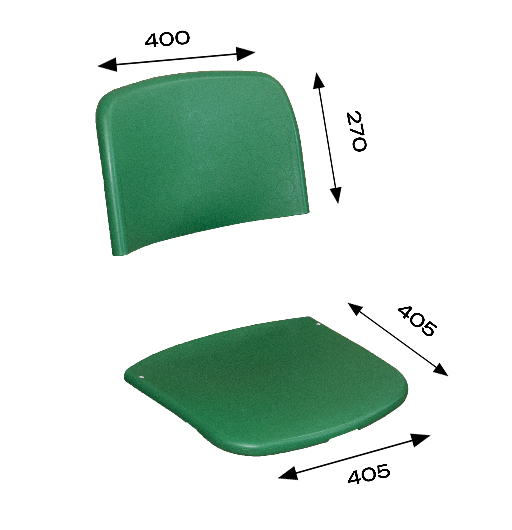Комплект Sota спинка, сиденье 400, цвет зеленый Pantone 341С (не 6029)